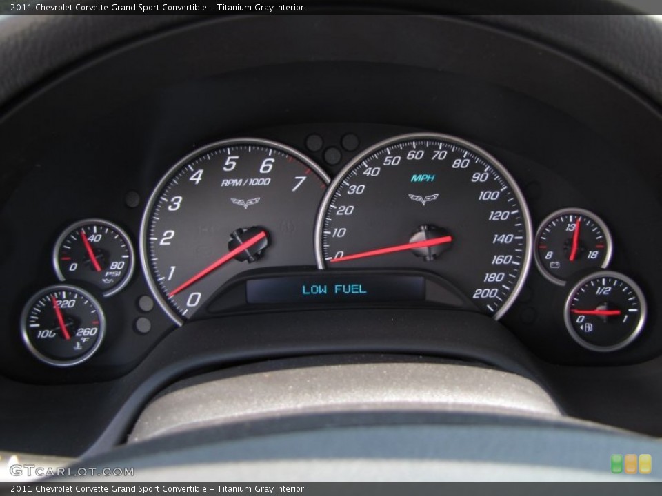 Titanium Gray Interior Gauges for the 2011 Chevrolet Corvette Grand Sport Convertible #51881939