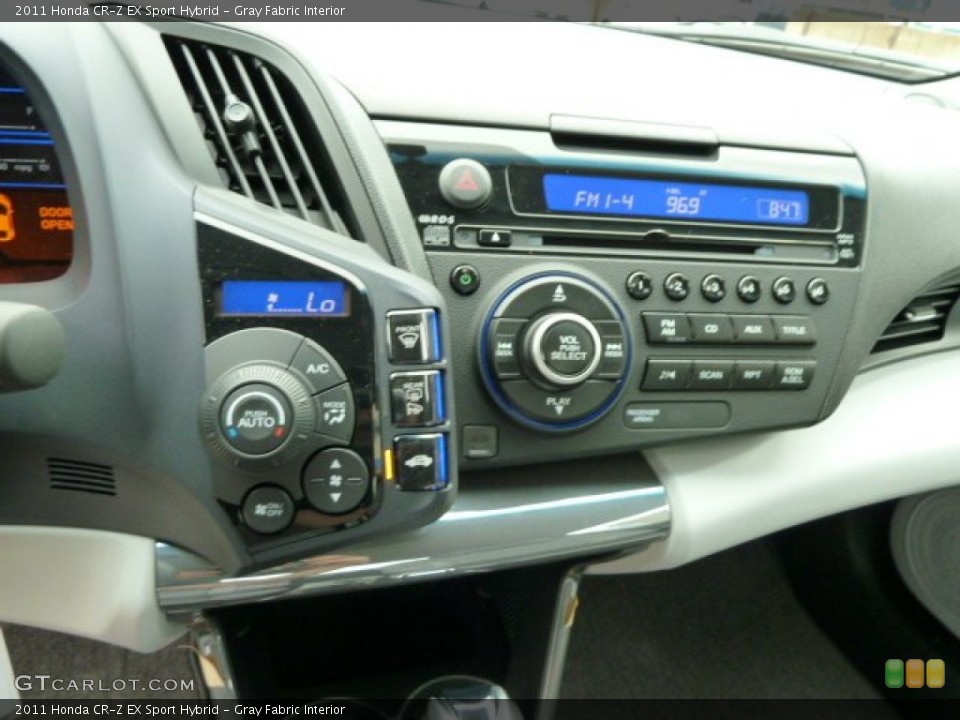 Gray Fabric Interior Controls for the 2011 Honda CR-Z EX Sport Hybrid #51885215