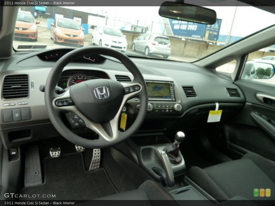 Black Interior Dashboard for the 2011 Honda Civic Si Sedan #51885404