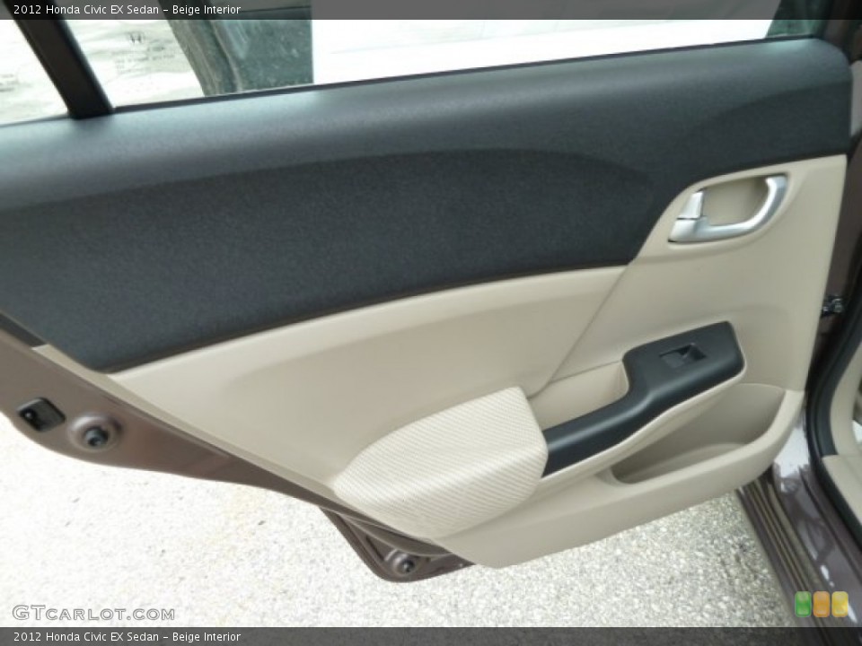 Beige Interior Door Panel for the 2012 Honda Civic EX Sedan #51885668