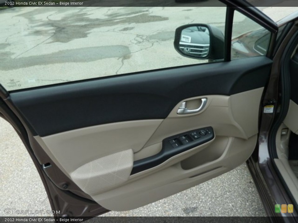 Beige Interior Door Panel for the 2012 Honda Civic EX Sedan #51885692