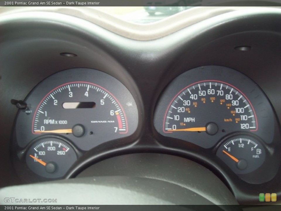 Dark Taupe Interior Gauges for the 2001 Pontiac Grand Am SE Sedan #51886457