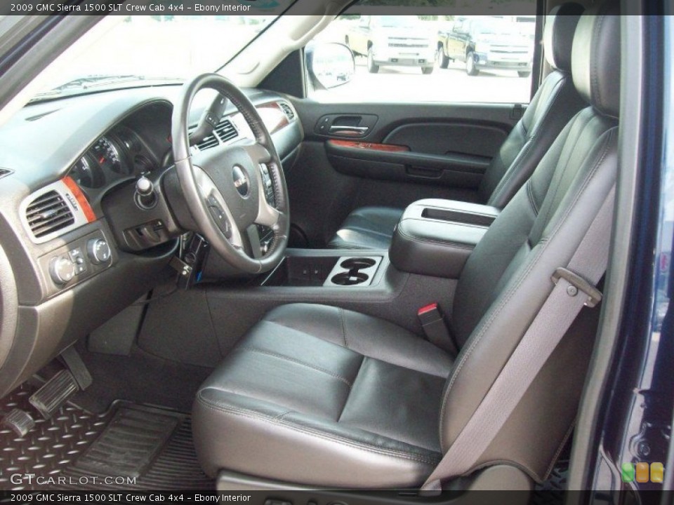 Ebony Interior Photo for the 2009 GMC Sierra 1500 SLT Crew Cab 4x4 #51887222