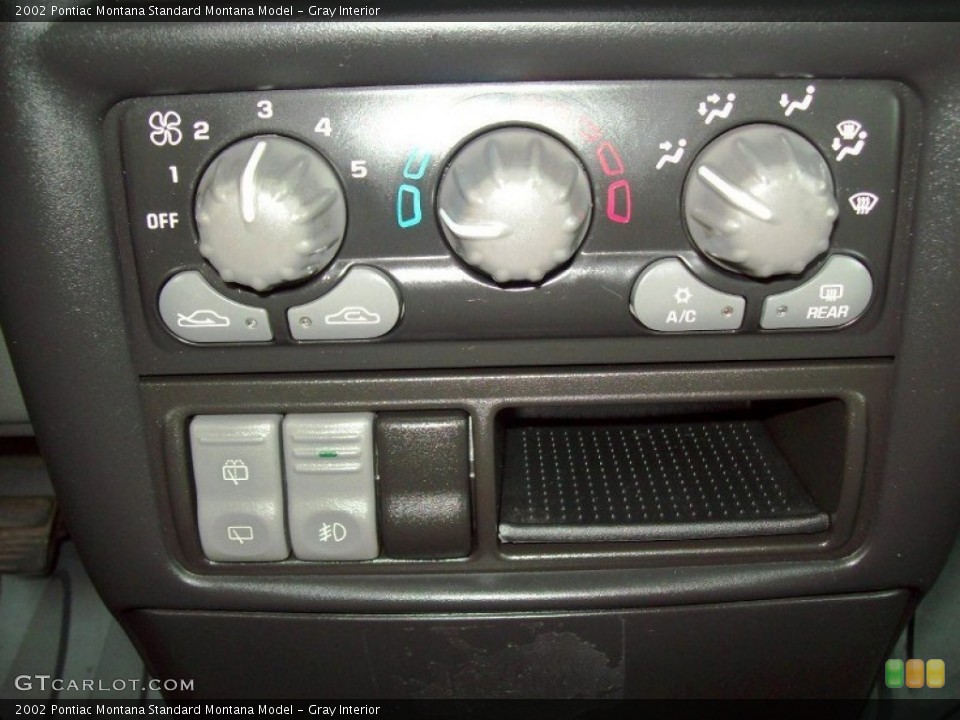 Gray Interior Controls for the 2002 Pontiac Montana  #51887738