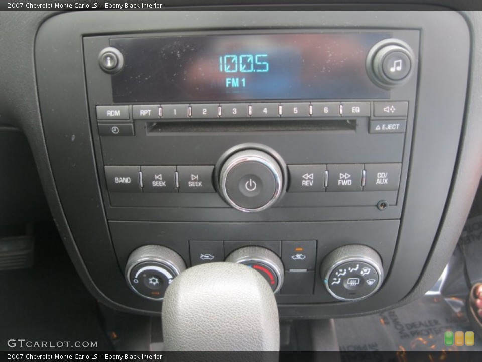 Ebony Black Interior Controls for the 2007 Chevrolet Monte Carlo LS #51888458