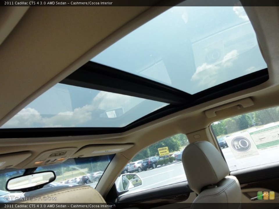 Cashmere/Cocoa Interior Sunroof for the 2011 Cadillac CTS 4 3.0 AWD Sedan #51889709