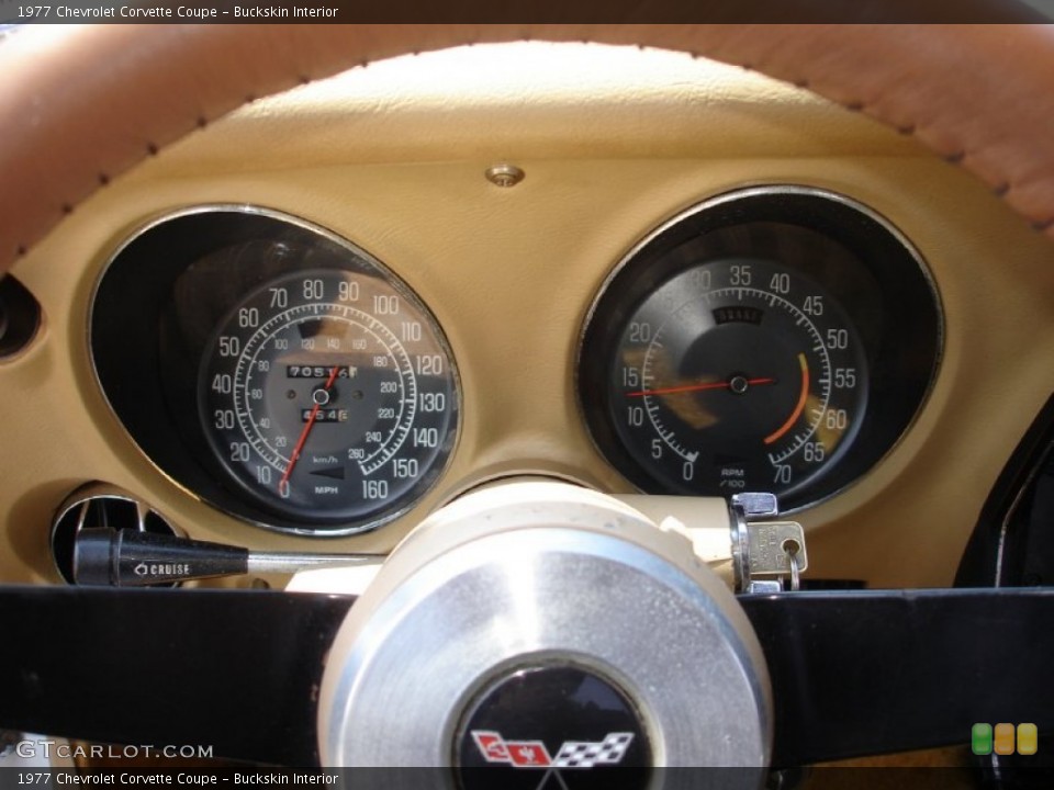 Buckskin Interior Gauges for the 1977 Chevrolet Corvette Coupe #51893471