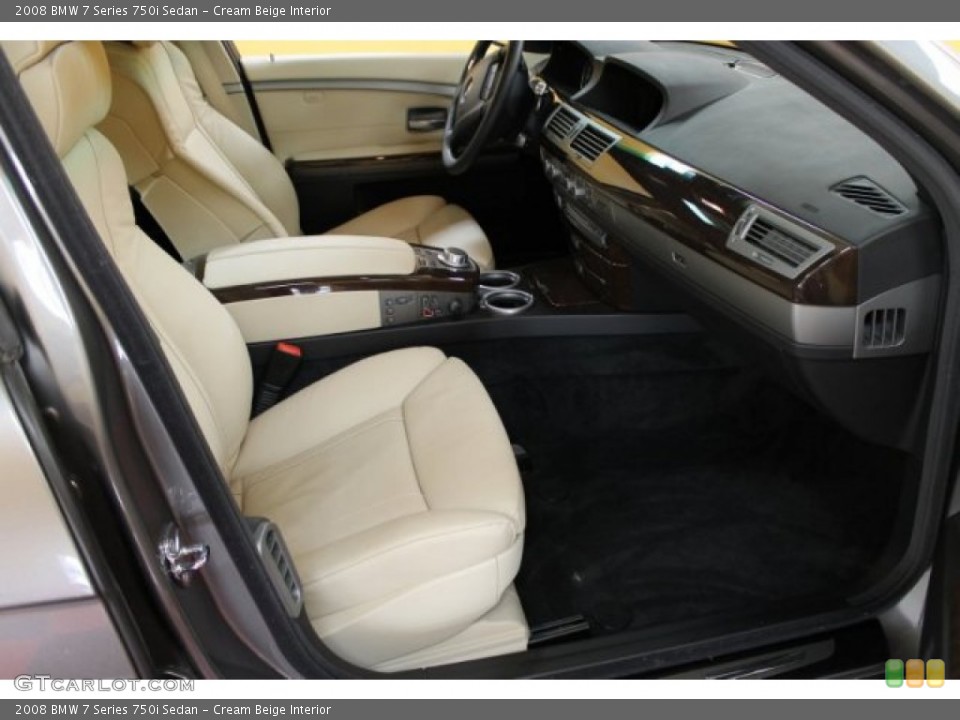 Cream Beige Interior Photo for the 2008 BMW 7 Series 750i Sedan #51893501