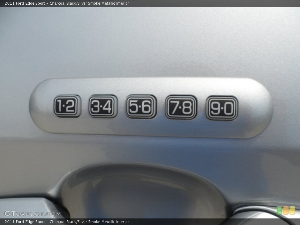 Charcoal Black/Silver Smoke Metallic Interior Controls for the 2011 Ford Edge Sport #51893897