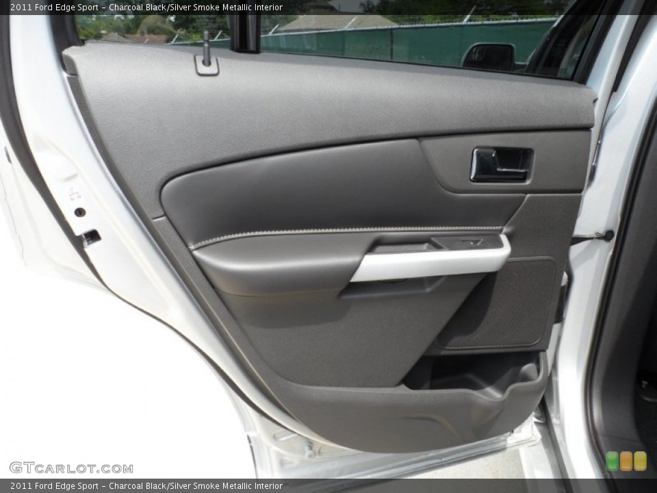 Charcoal Black/Silver Smoke Metallic Interior Door Panel for the 2011 Ford Edge Sport #51894026
