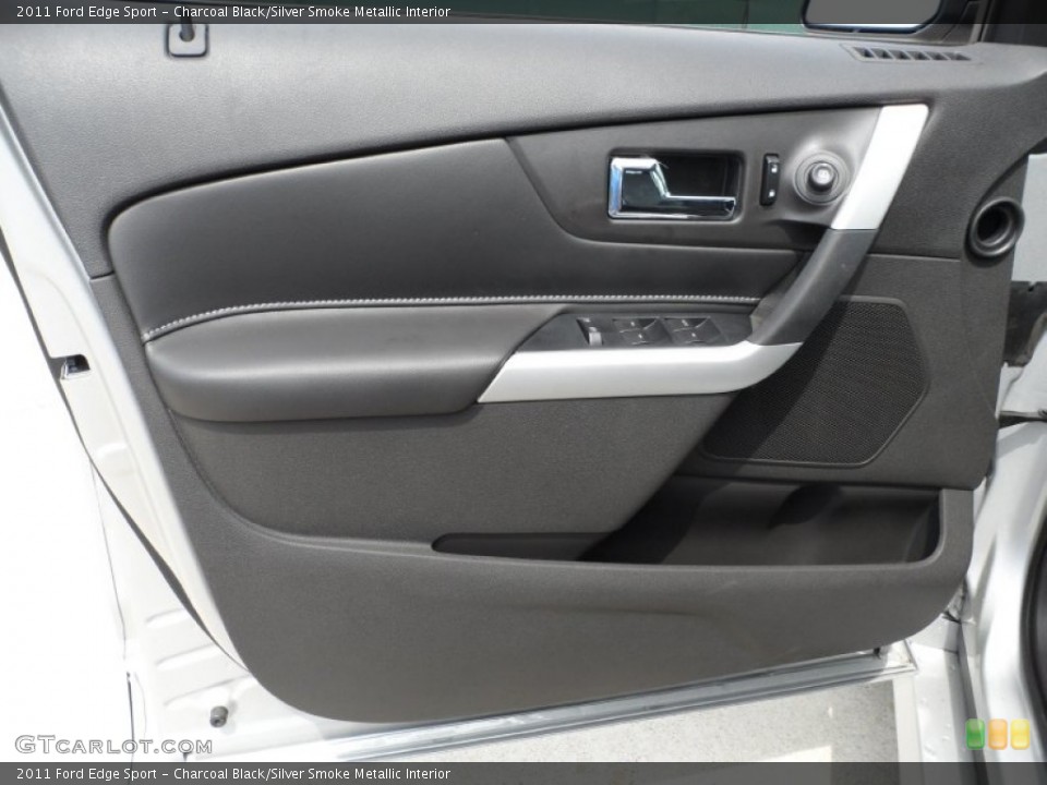 Charcoal Black/Silver Smoke Metallic Interior Door Panel for the 2011 Ford Edge Sport #51894041