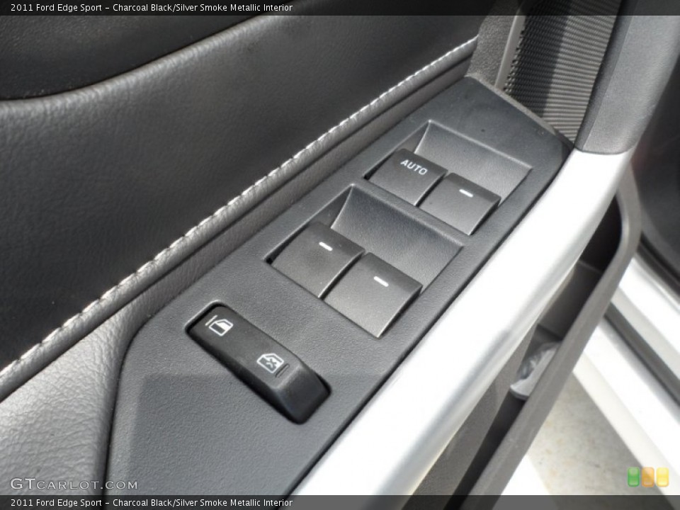 Charcoal Black/Silver Smoke Metallic Interior Controls for the 2011 Ford Edge Sport #51894050