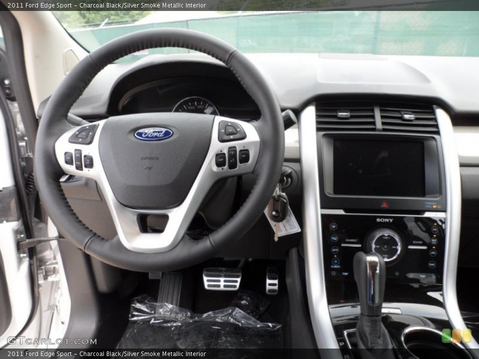 Charcoal Black/Silver Smoke Metallic Interior Dashboard for the 2011 Ford Edge Sport #51894095