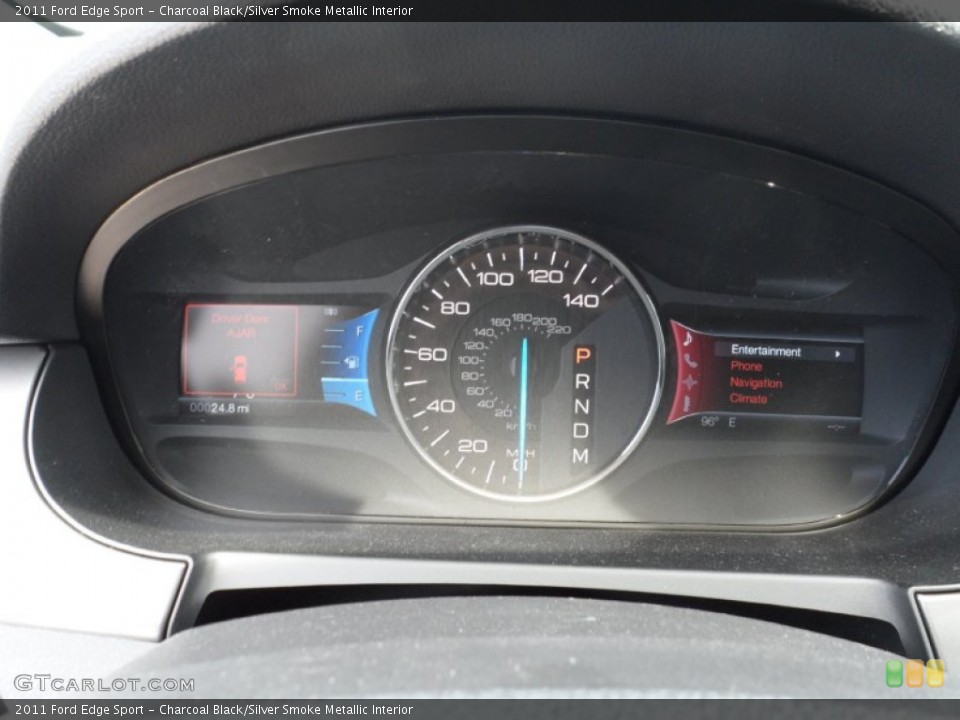 Charcoal Black/Silver Smoke Metallic Interior Gauges for the 2011 Ford Edge Sport #51894164