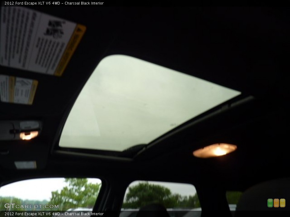 Charcoal Black Interior Sunroof for the 2012 Ford Escape XLT V6 4WD #51895619