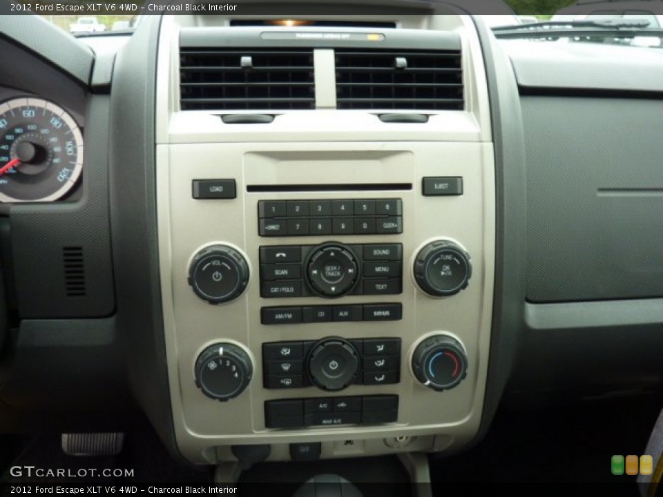 Charcoal Black Interior Controls for the 2012 Ford Escape XLT V6 4WD #51895625