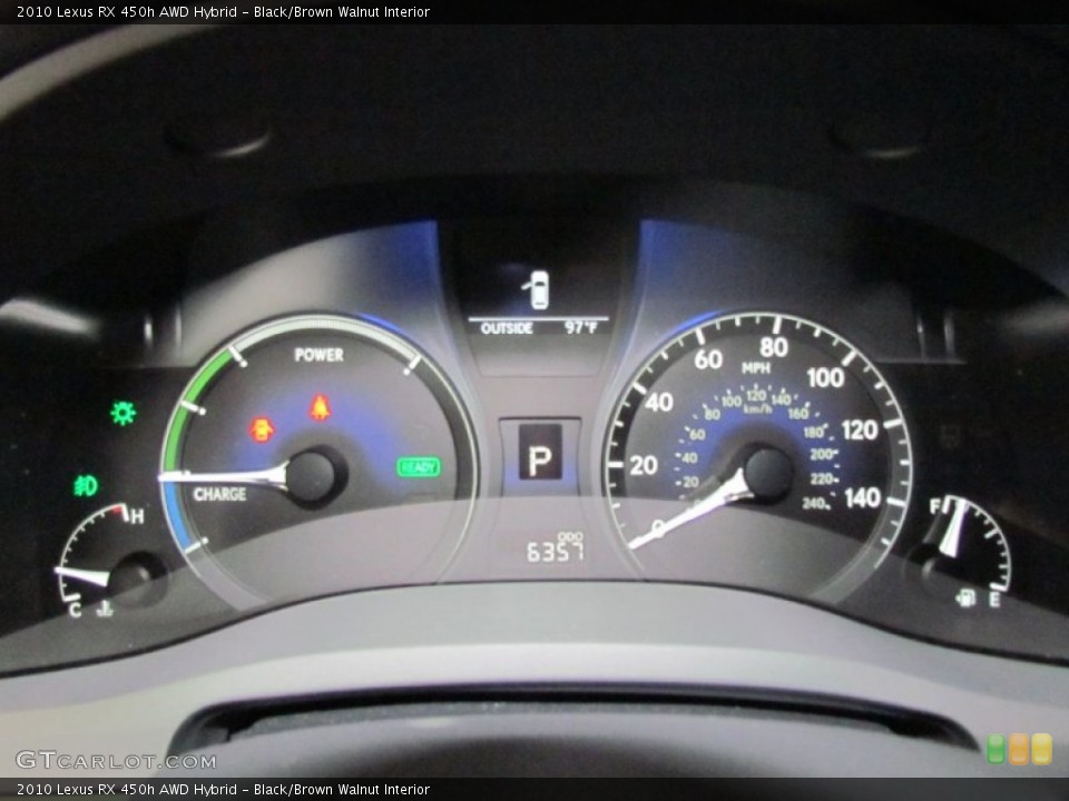 Black/Brown Walnut Interior Gauges for the 2010 Lexus RX 450h AWD Hybrid #51896885