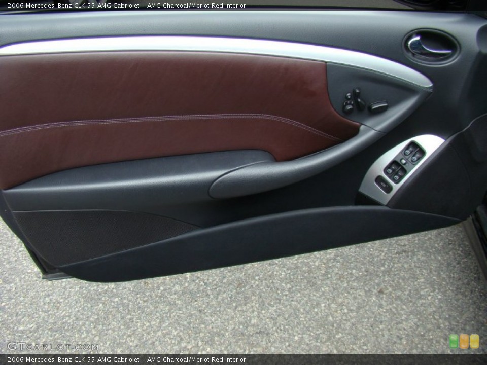 AMG Charcoal/Merlot Red Interior Door Panel for the 2006 Mercedes-Benz CLK 55 AMG Cabriolet #51897383