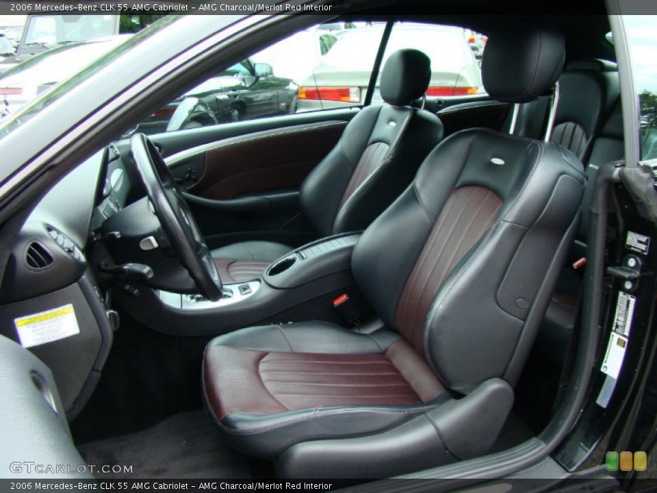 AMG Charcoal/Merlot Red Interior Photo for the 2006 Mercedes-Benz CLK 55 AMG Cabriolet #51897398