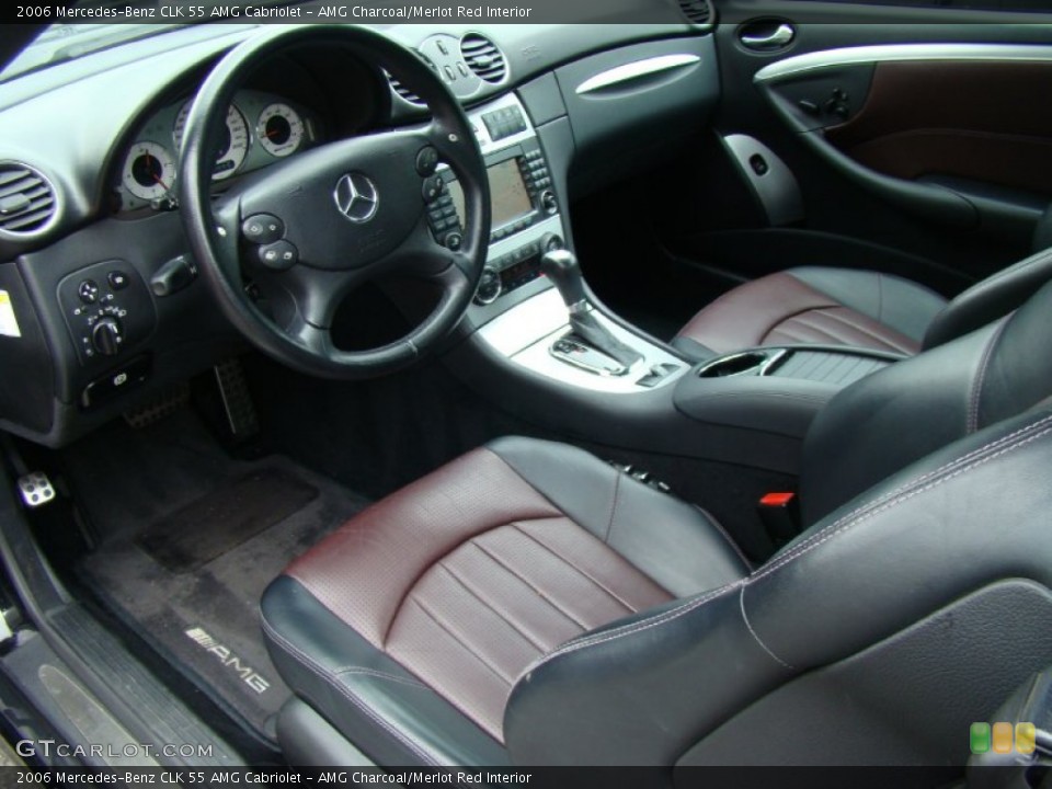 AMG Charcoal/Merlot Red Interior Photo for the 2006 Mercedes-Benz CLK 55 AMG Cabriolet #51897422