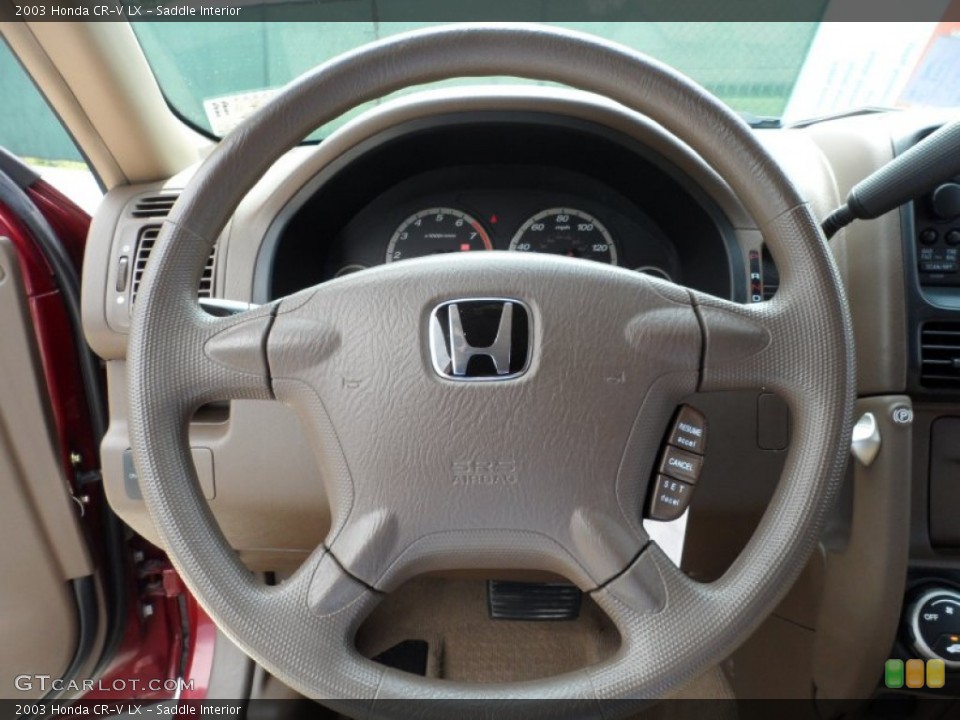 Saddle Interior Steering Wheel for the 2003 Honda CR-V LX #51899381