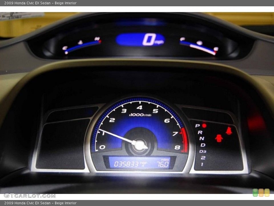 Beige Interior Gauges for the 2009 Honda Civic EX Sedan #51904211