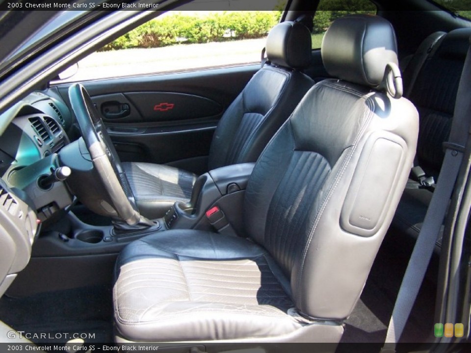 Ebony Black Interior Photo for the 2003 Chevrolet Monte Carlo SS #51904304