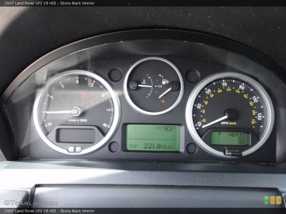 Ebony Black Interior Gauges for the 2007 Land Rover LR3 V8 HSE #51904538