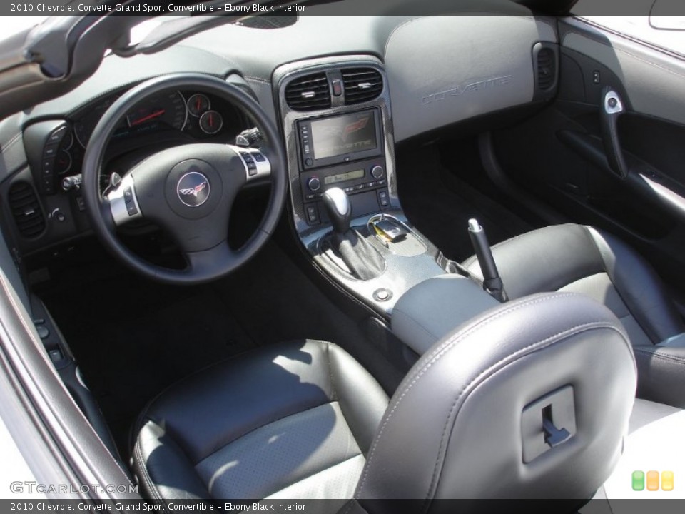 Ebony Black Interior Photo for the 2010 Chevrolet Corvette Grand Sport Convertible #51905414