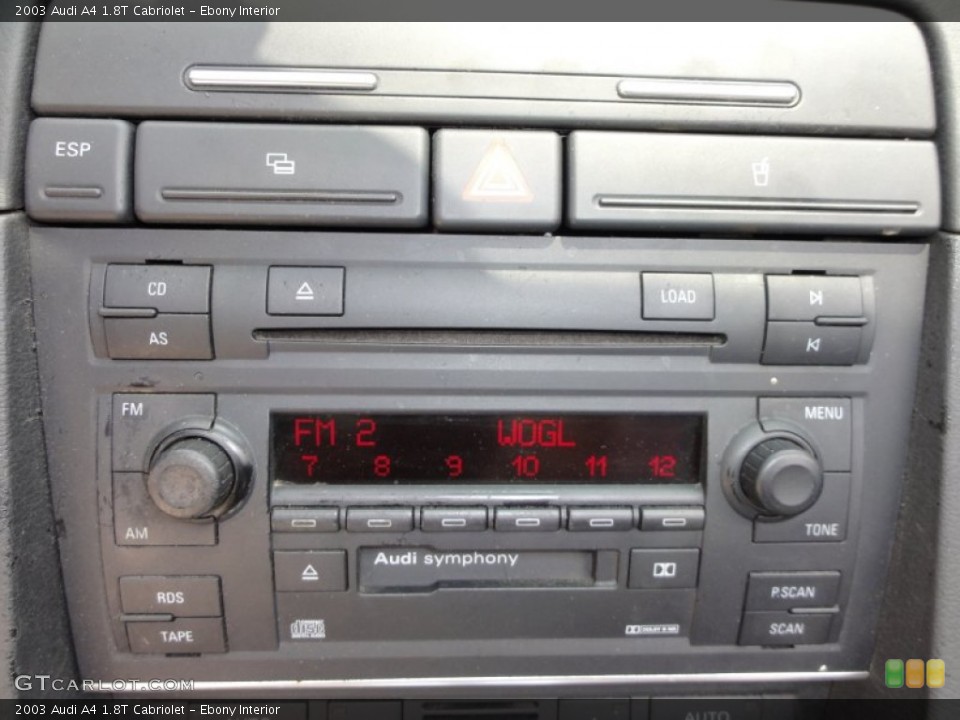 Ebony Interior Controls for the 2003 Audi A4 1.8T Cabriolet #51905885