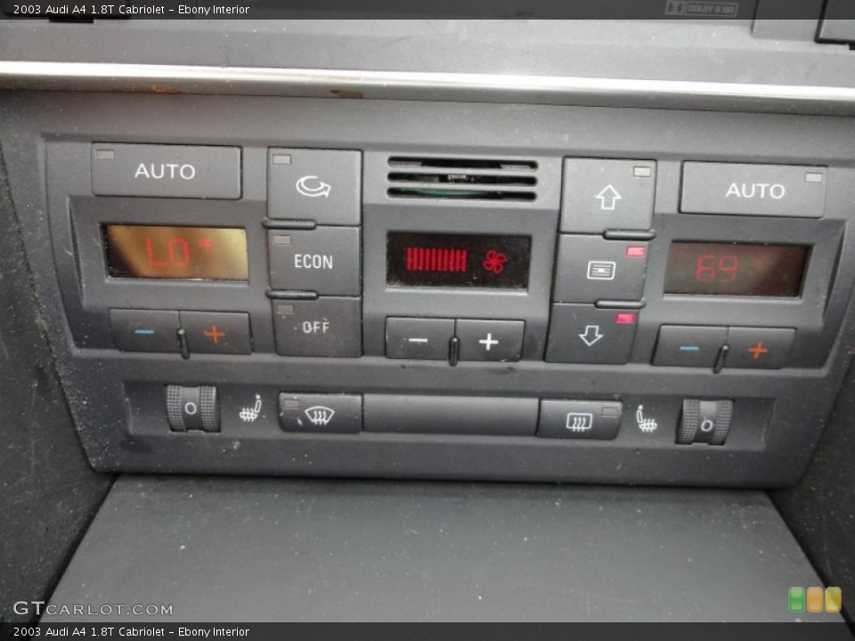 Ebony Interior Controls for the 2003 Audi A4 1.8T Cabriolet #51905903