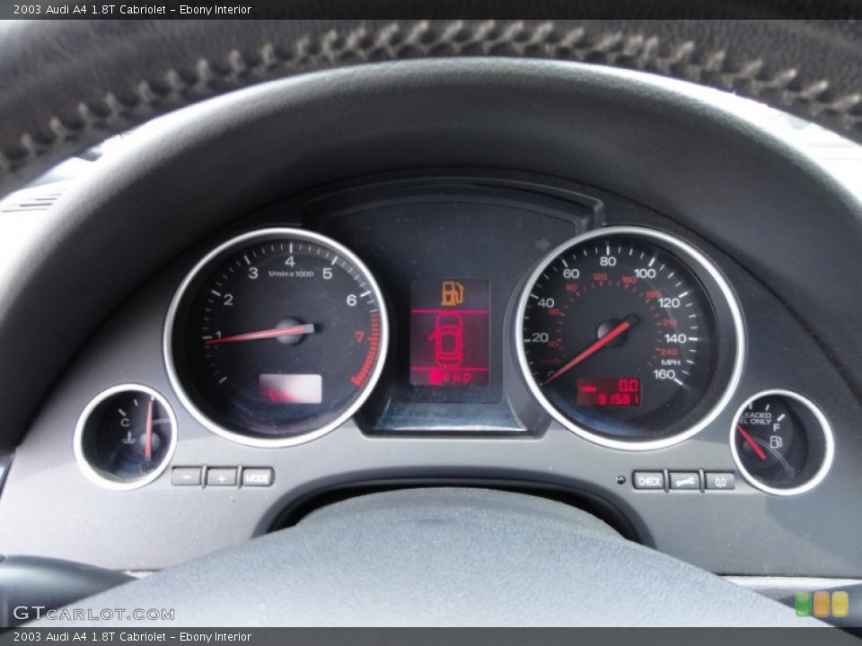 Ebony Interior Gauges for the 2003 Audi A4 1.8T Cabriolet #51905942