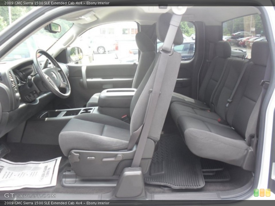 Ebony Interior Photo for the 2009 GMC Sierra 1500 SLE Extended Cab 4x4 #51911414