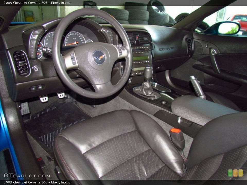 Ebony Interior Prime Interior for the 2009 Chevrolet Corvette Z06 #51912830