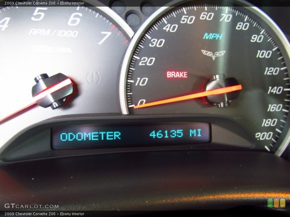 Ebony Interior Gauges for the 2009 Chevrolet Corvette Z06 #51912929