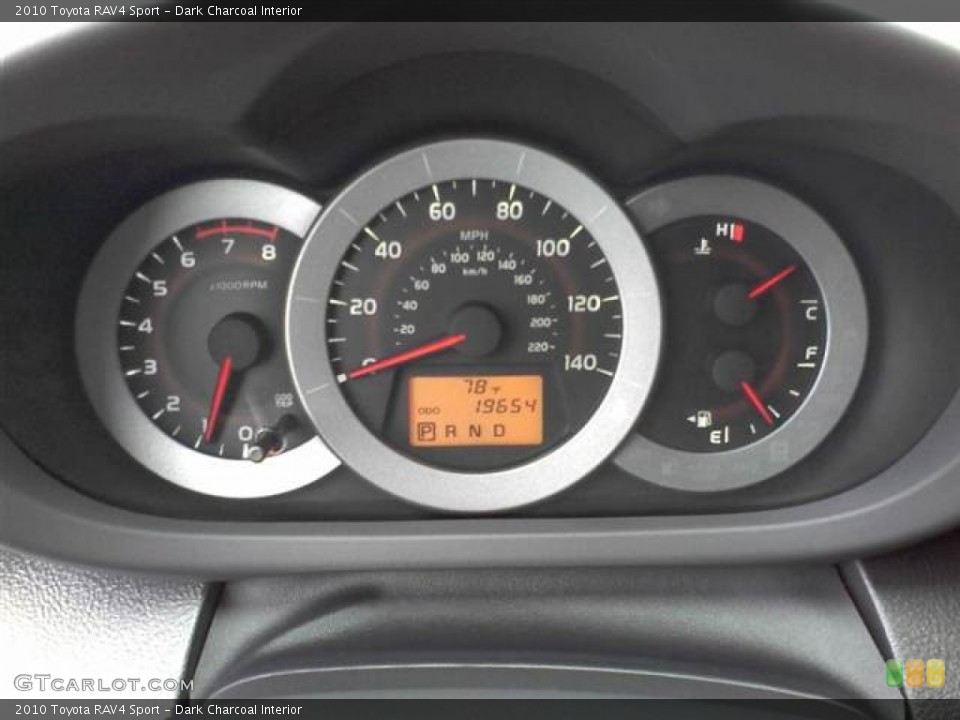 Dark Charcoal Interior Gauges for the 2010 Toyota RAV4 Sport #51915530