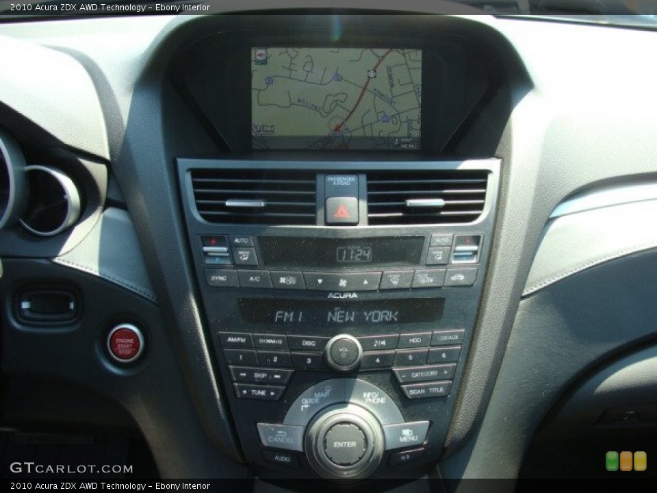 Ebony Interior Controls for the 2010 Acura ZDX AWD Technology #51916223