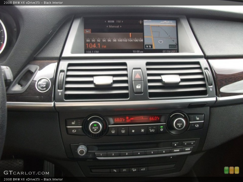 Black Interior Controls for the 2008 BMW X6 xDrive35i #51920999