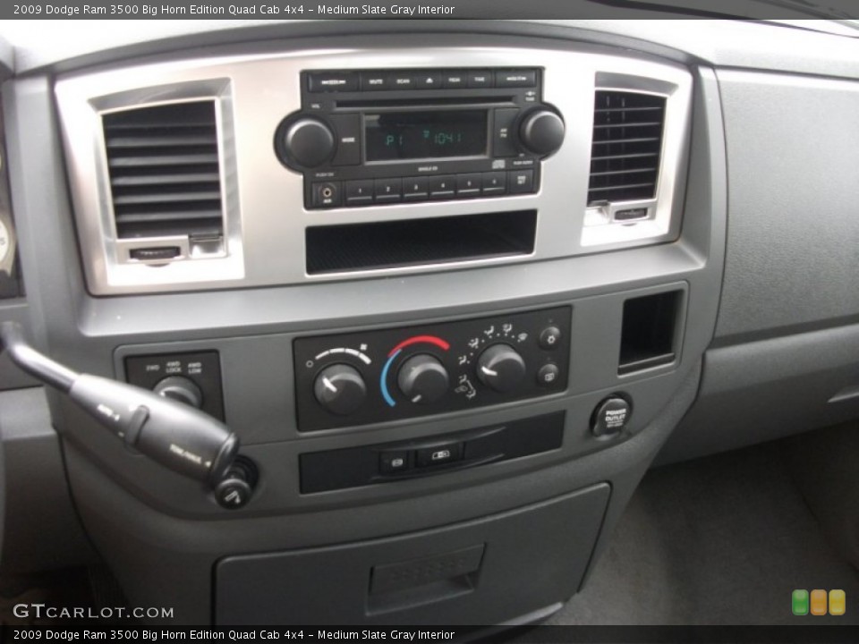 Medium Slate Gray Interior Controls for the 2009 Dodge Ram 3500 Big Horn Edition Quad Cab 4x4 #51921236
