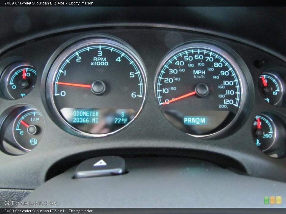 Ebony Interior Gauges for the 2009 Chevrolet Suburban LTZ 4x4 #51921692