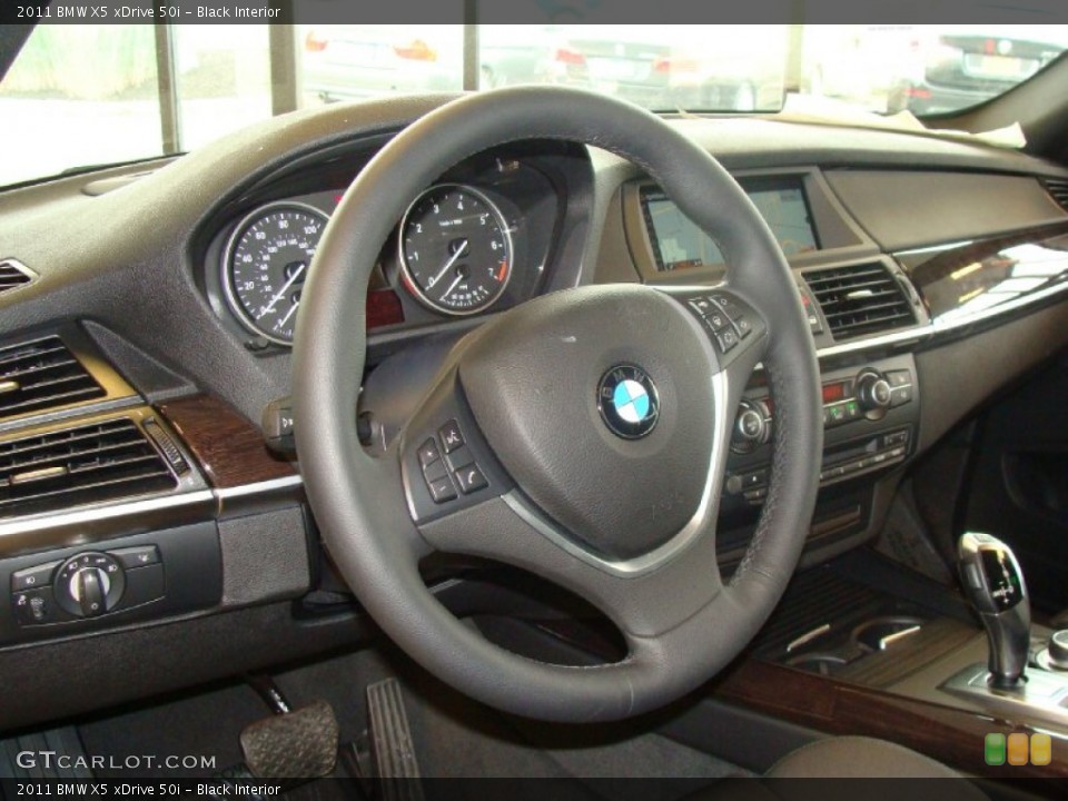 Black Interior Steering Wheel for the 2011 BMW X5 xDrive 50i #51921953