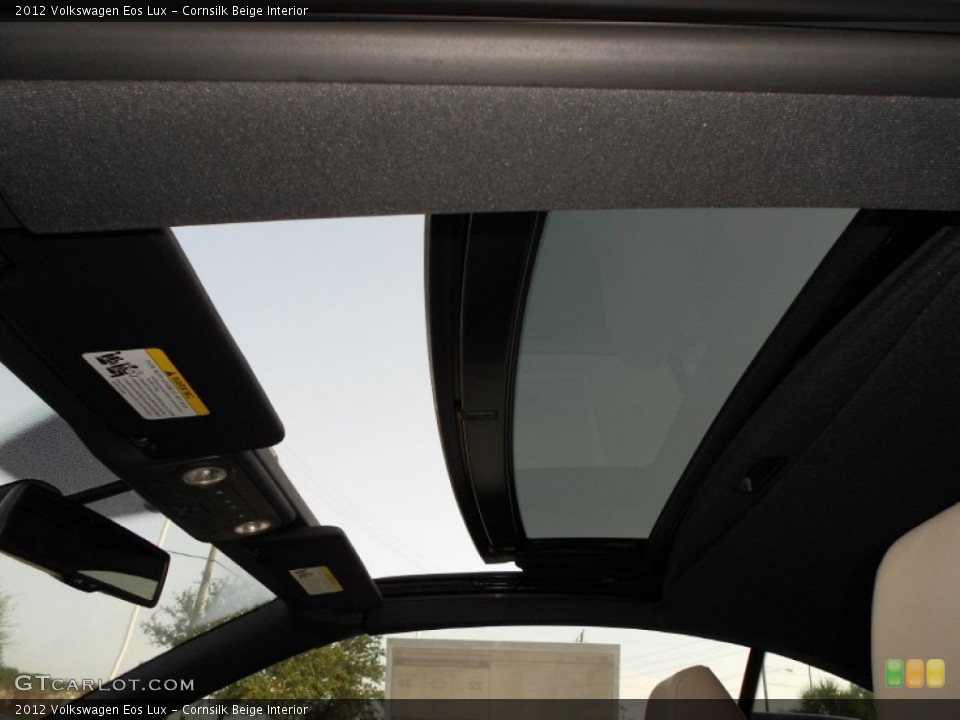 Cornsilk Beige Interior Sunroof for the 2012 Volkswagen Eos Lux #51926120