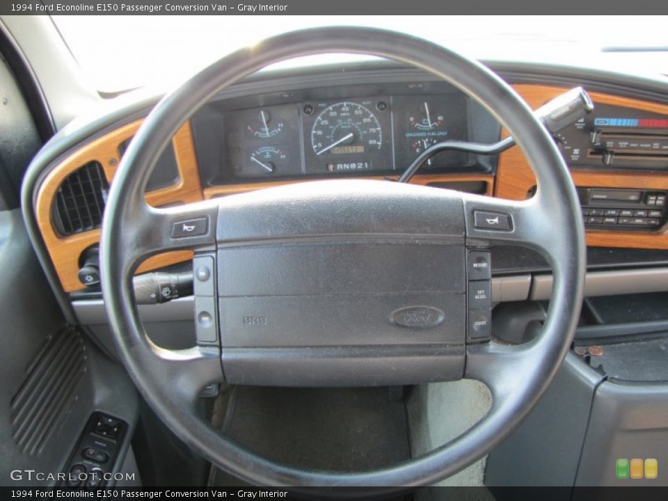 Gray Interior Steering Wheel for the 1994 Ford Econoline E150 Passenger Conversion Van #51926219