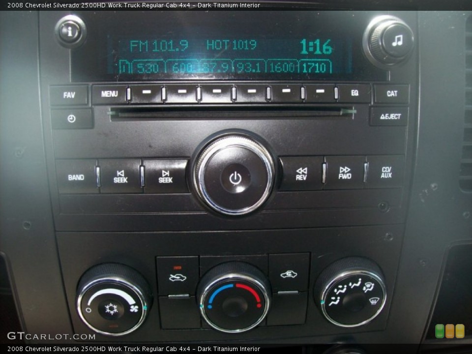 Dark Titanium Interior Controls for the 2008 Chevrolet Silverado 2500HD Work Truck Regular Cab 4x4 #51927056