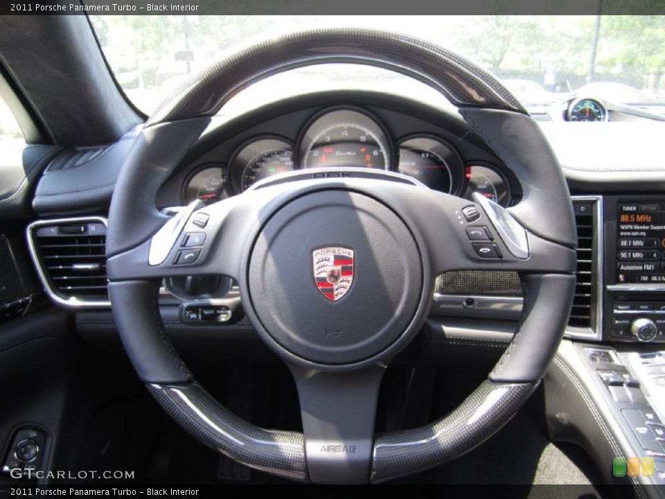 Black Interior Steering Wheel for the 2011 Porsche Panamera Turbo #51928680