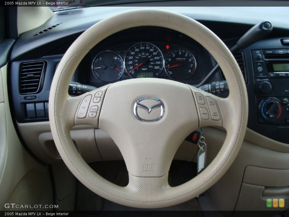 Beige Interior Steering Wheel for the 2005 Mazda MPV LX #51929226