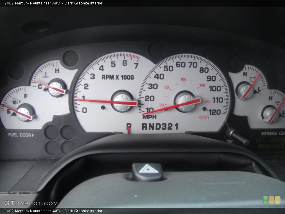Dark Graphite Interior Gauges for the 2002 Mercury Mountaineer AWD #51931197
