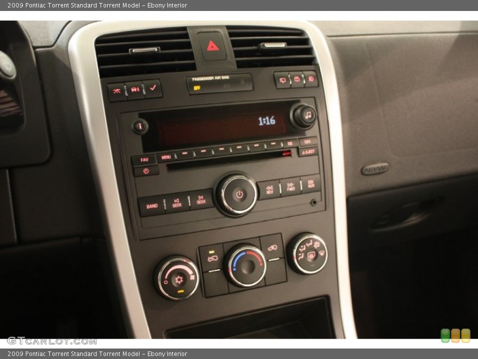 Ebony Interior Controls for the 2009 Pontiac Torrent  #51931830