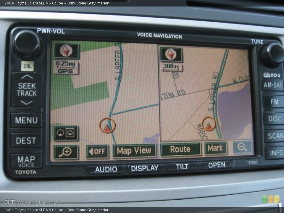 Dark Stone Gray Interior Navigation for the 2004 Toyota Solara SLE V6 Coupe #51931920