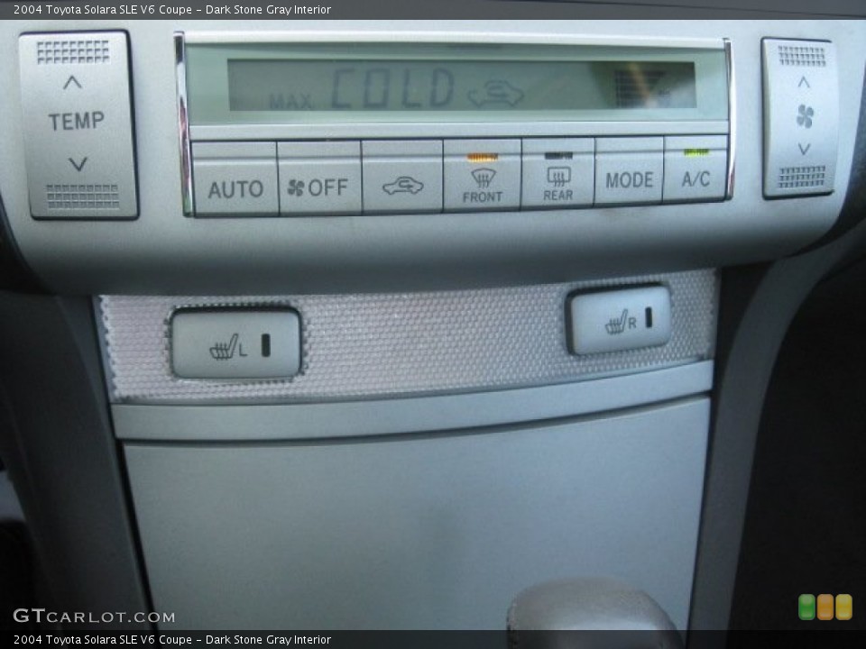 Dark Stone Gray Interior Controls for the 2004 Toyota Solara SLE V6 Coupe #51931929